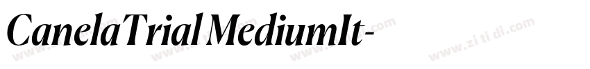 CanelaTrial MediumIt字体转换 CanelaTrial MediumIt字体转换